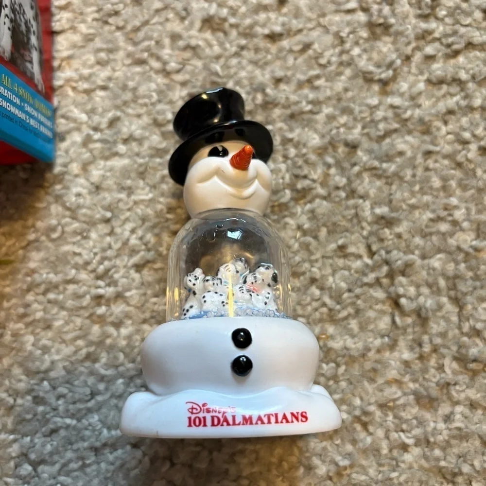 Disney McDonalds 101 Dalmations Snow Globe Snowmans Best Friend 1996 Vintage